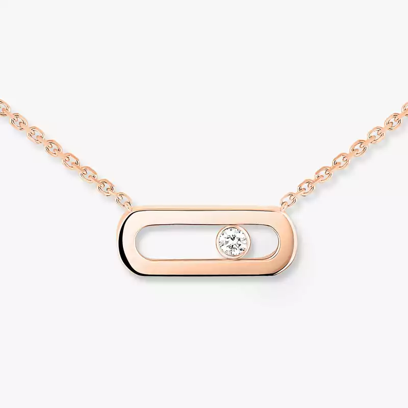 Move Uno necklace Pink Gold For Her Diamond Necklace 14613-PG