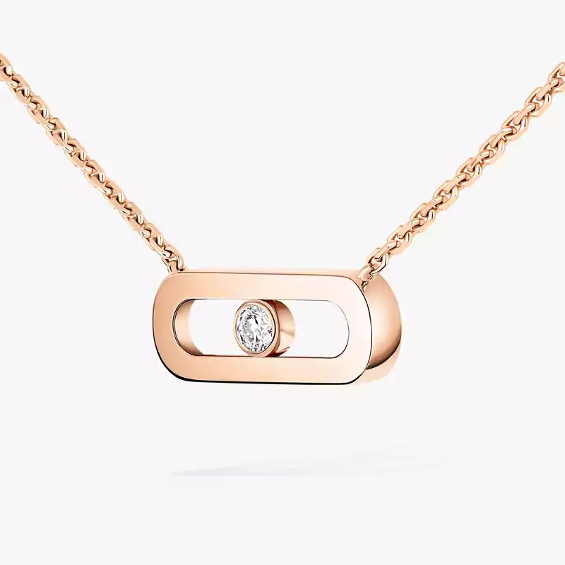 Move Uno necklace Pink Gold For Her Diamond Necklace 14613-PG