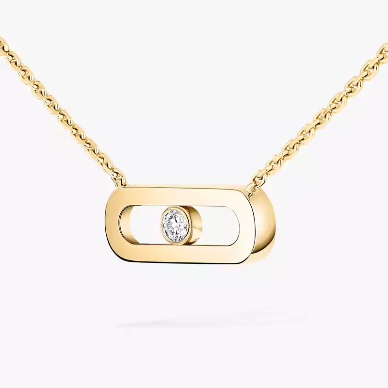 Move Uno necklace Yellow Gold For Her Diamond Necklace 14613-YG