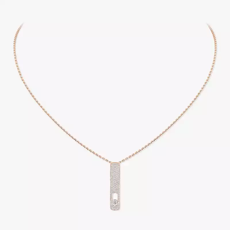 Collier Femme Or Rose Diamant My First Diamond Pavé 07520-PG