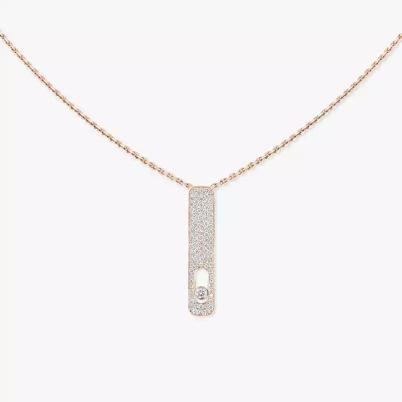 Collier Femme Or Rose Diamant My First Diamond Pavé 07520-PG