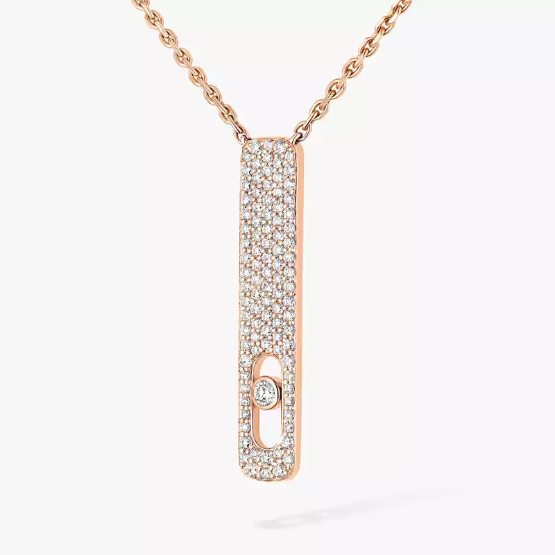 Collier Femme Or Rose Diamant My First Diamond Pavé 07520-PG