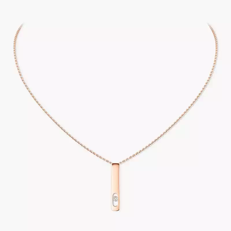 My First Diamond  Pink Gold For Her Diamond Necklace 07498-PG