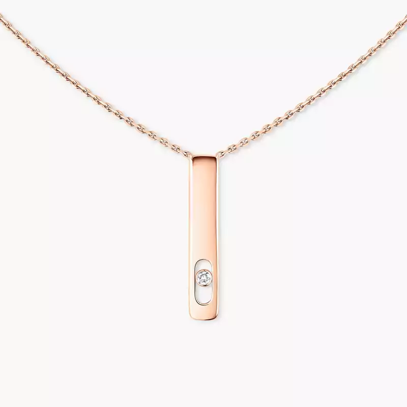 My First Diamond  Pink Gold For Her Diamond Necklace 07498-PG