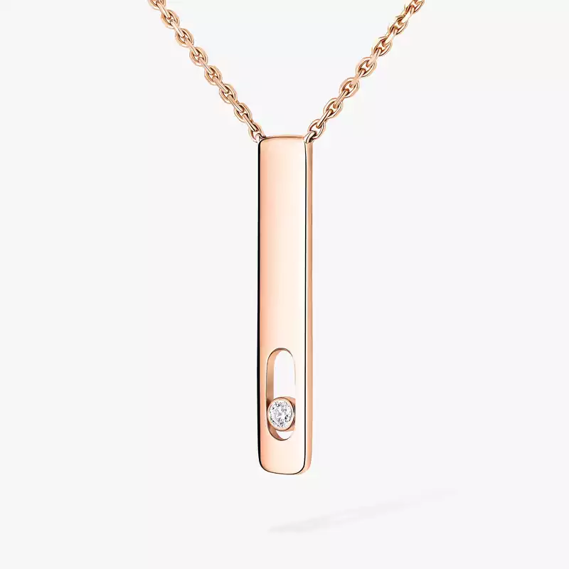 My First Diamond  Pink Gold For Her Diamond Necklace 07498-PG