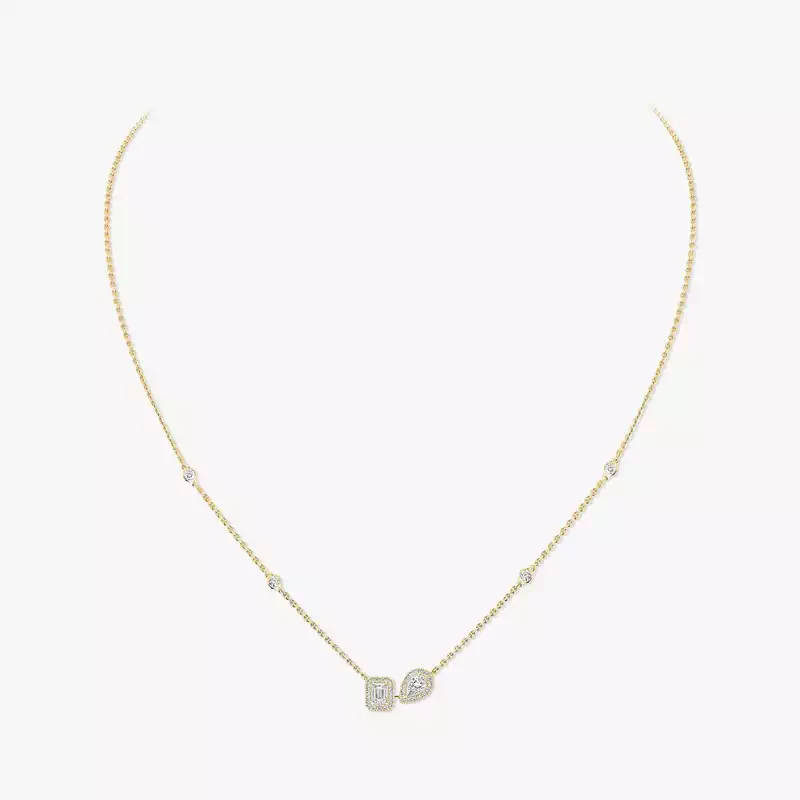 ネックレス 女性への イエローゴールド ダイヤモンド  マイ ツイン トワ＆モワ 14534-YG