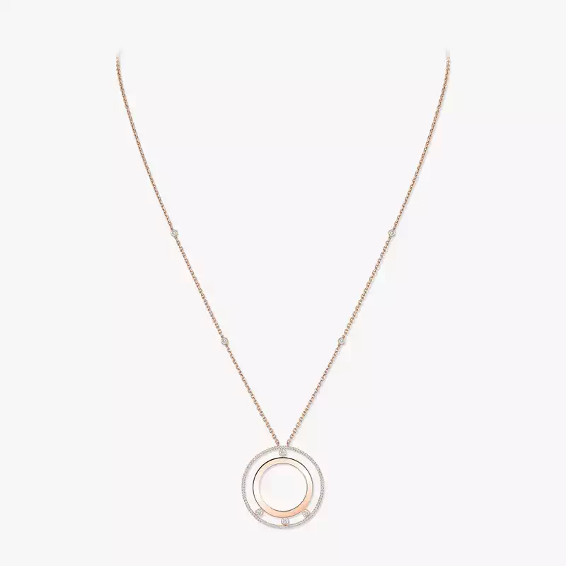 Collier Femme Or Rose Diamant Collier Long Move Romane 11169-PG