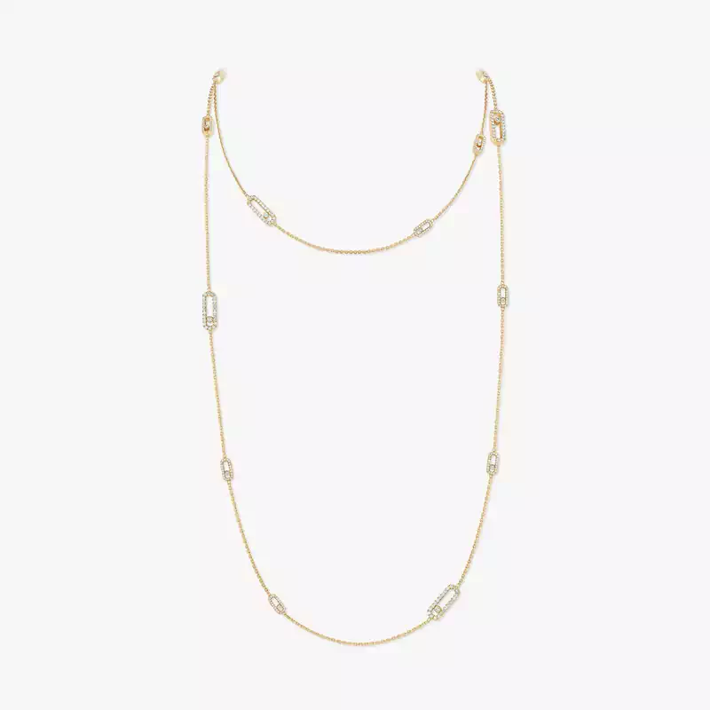 Move Uno Long Necklace Yellow Gold For Her Diamond Necklace 11324-YG