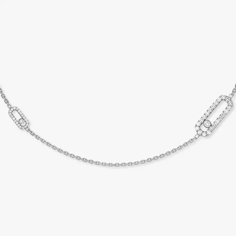 Move Uno Long Necklace White Gold For Her Diamond Necklace 11324-WG