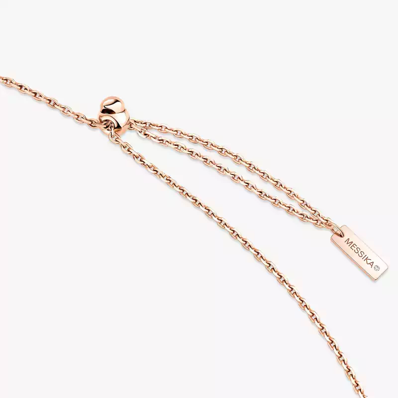 Lucky Eye Diamond Pavé Long Necklace Pink Gold For Her Diamond Necklace 11570-PG