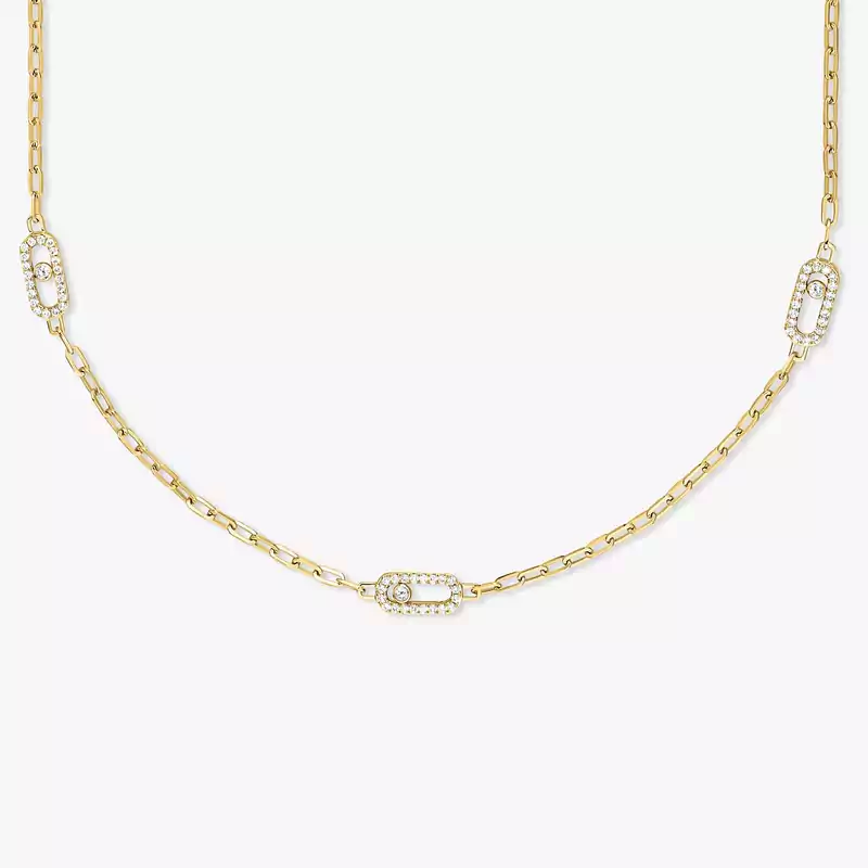 Move Uno  Yellow Gold For Her Diamond Necklace 07170-YG