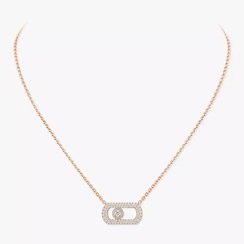 So Move Pavé Pink Gold For Her Diamond Necklace 12945-PG