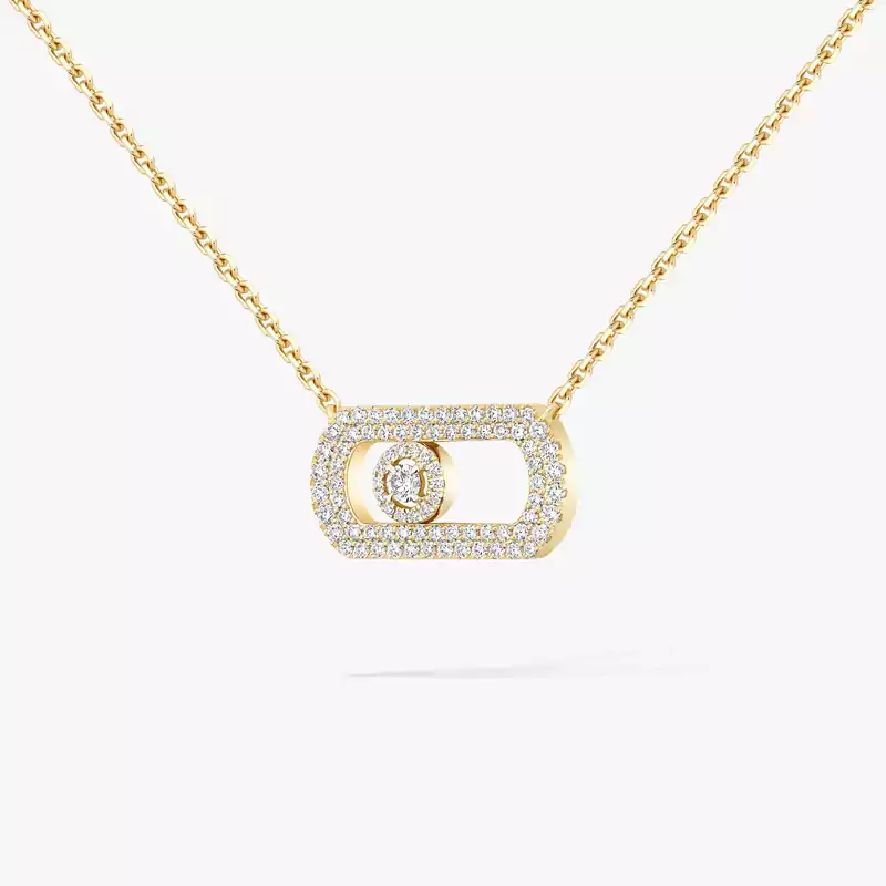 Collier Femme Or Jaune Diamant So Move Pavé 12945-YG