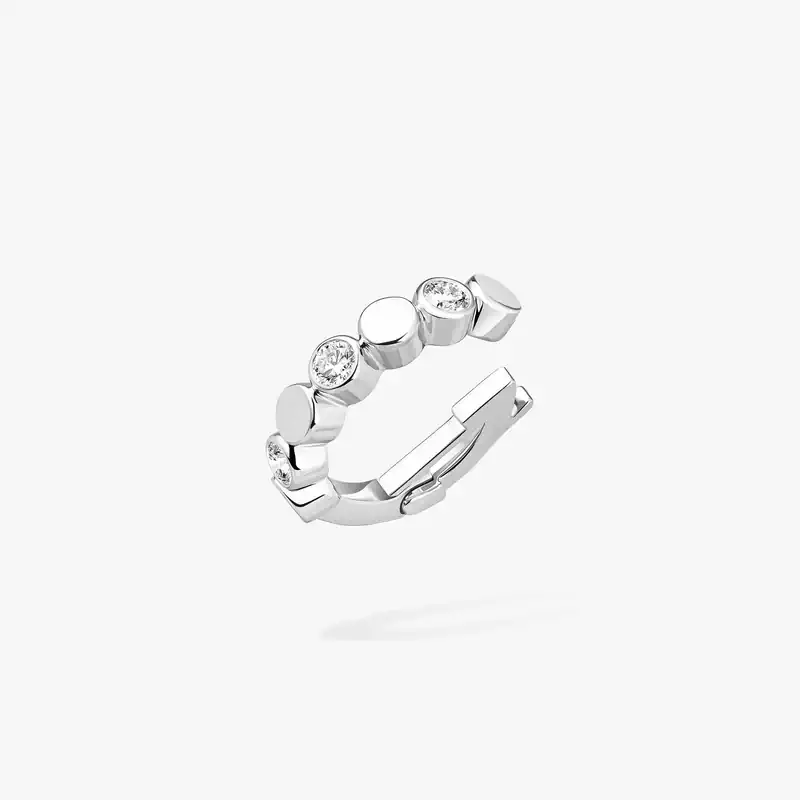 D-Vibes Einzelner Ohrclip Für sie Diamant Ohrringe Weißgold 13151-WG