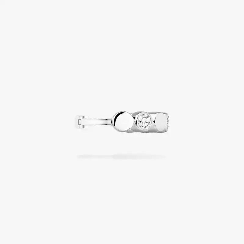 D-Vibes Einzelner Ohrclip Für sie Diamant Ohrringe Weißgold 13151-WG