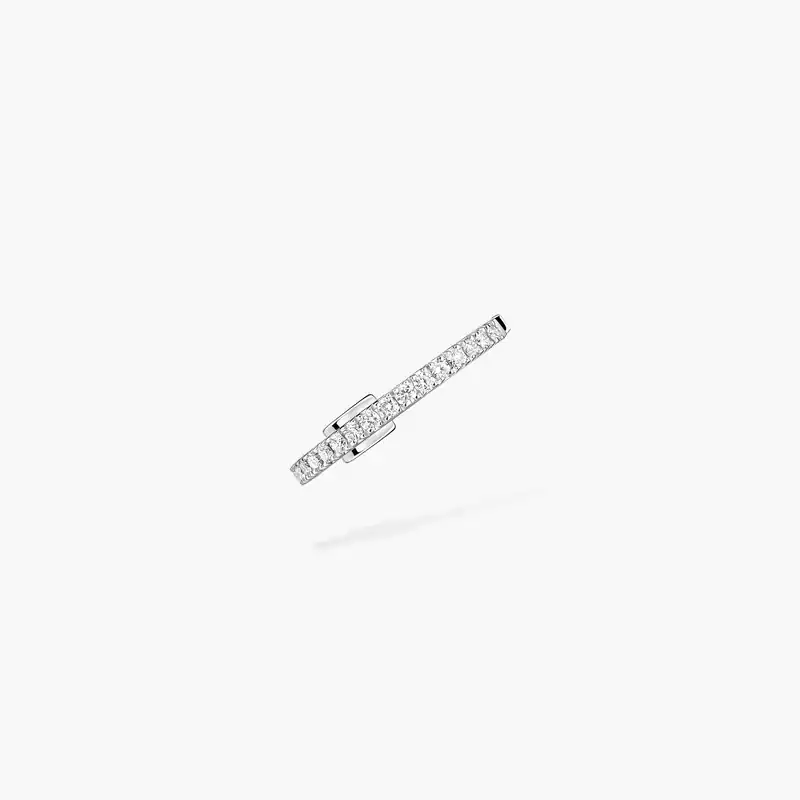 Boucles d'oreilles Femme Or Blanc Diamant Mono Clip Milieu Gatsby 10031-WG