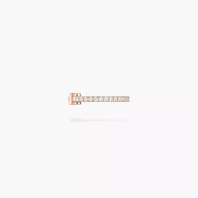 Boucles d'oreilles Femme Or Rose Diamant Mono Clip Milieu Gatsby 10031-PG