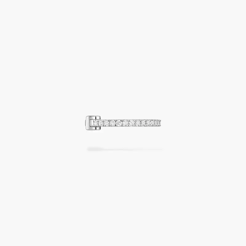 Boucles d'oreilles Femme Or Blanc Diamant Mono Clip Milieu Gatsby 10031-WG