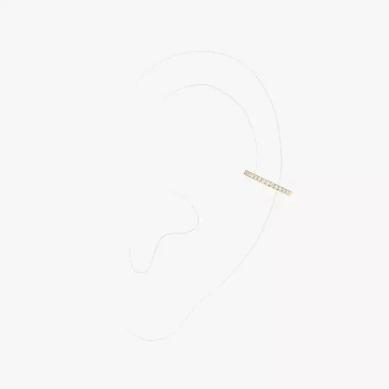 Einzelner Gatsby Ohrclip mittleres Ohr Für sie Diamant Ohrringe Gelbgold 10031-YG