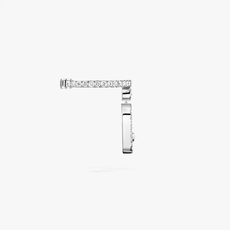 Move Uno Single Clip Pavé Drop Pendant White Gold For Her Diamond Earrings 11162-WG