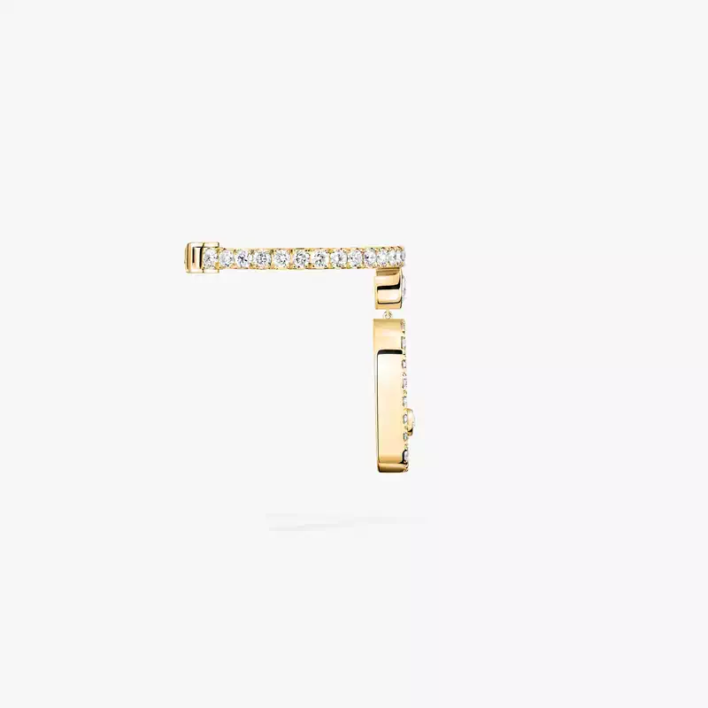 Boucles d'oreilles Femme Or Jaune Diamant Mono Clip Move Uno Pampille Pavé 11162-YG