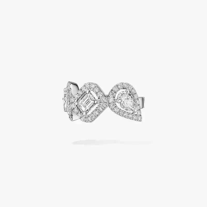 My Twin single middle clip earring 0.10ct White Gold For Her Diamond Earrings 10026-WG