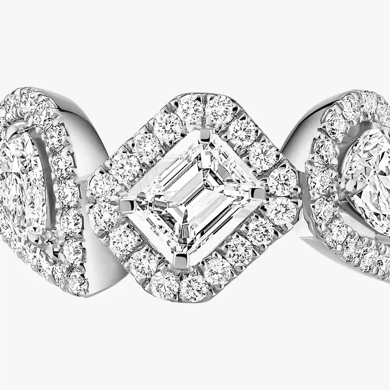 My Twin single middle clip earring 0.10ct White Gold For Her Diamond Earrings 10026-WG