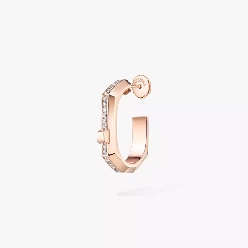 Moderniste pavé single hoop earring SM