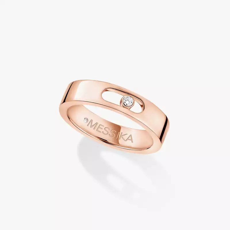 Bague Femme Or Rose Diamant Alliance Move Joaillerie 13553-PG