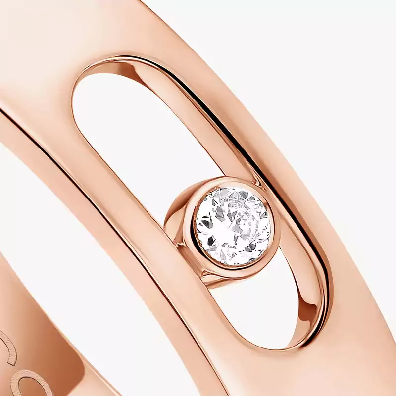 Bague Femme Or Rose Diamant Alliance Move Joaillerie 13553-PG