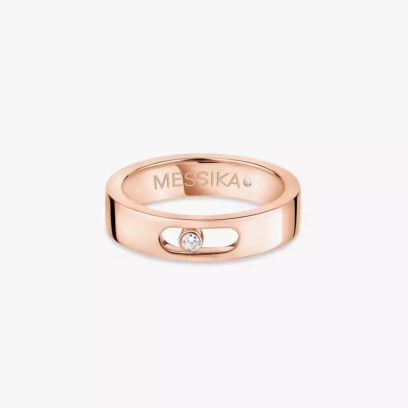 Bague Femme Or Rose Diamant Alliance Move Joaillerie 13553-PG