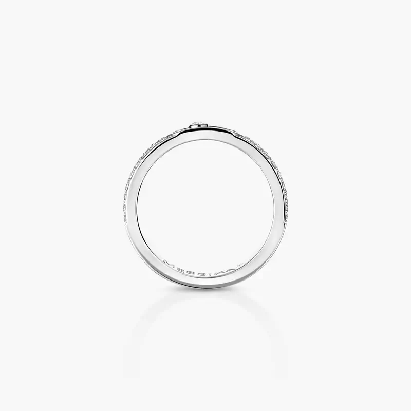 Move Joaillerie Pavé Wedding Ring White Gold For Her Diamond Ring 13555-WG