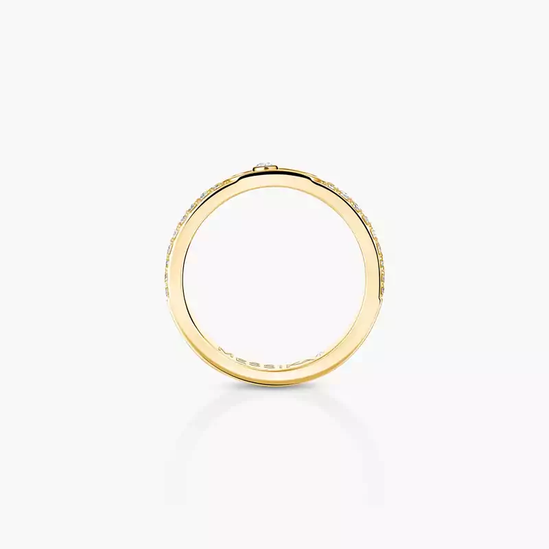 Move Joaillerie Pavé Wedding Ring Yellow Gold For Her Diamond Ring 13555-YG