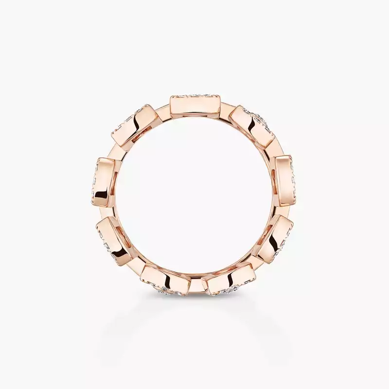 Move Iconica Mit Diamanten ausgefasst Für sie Diamant Ring Roségold 12821-PG