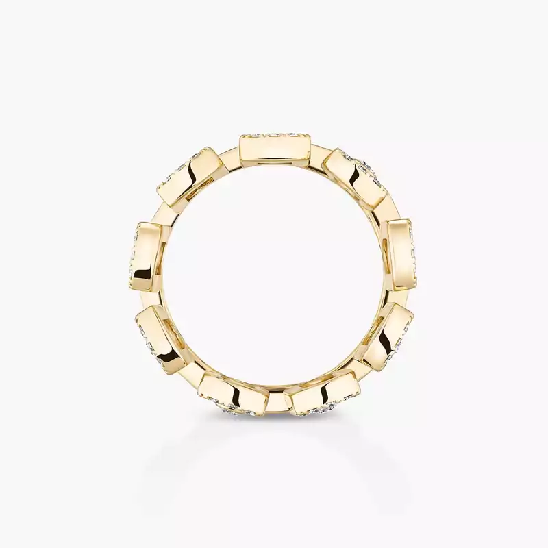 Bague Femme Or Jaune Diamant Move Iconica Pavée 12821-YG