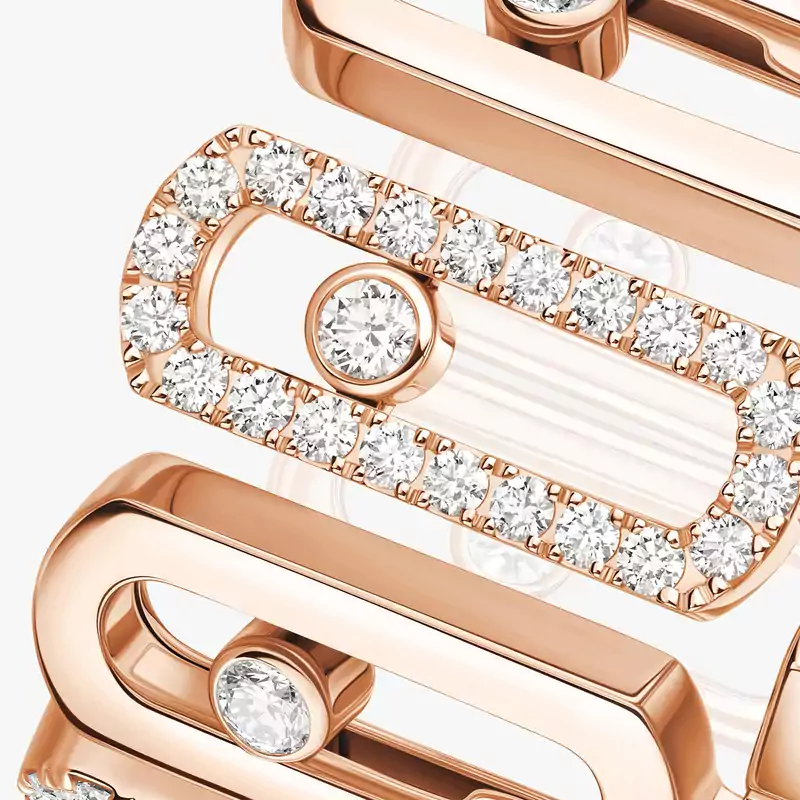Bague Femme Or Rose Diamant Move Iconica 12741-PG