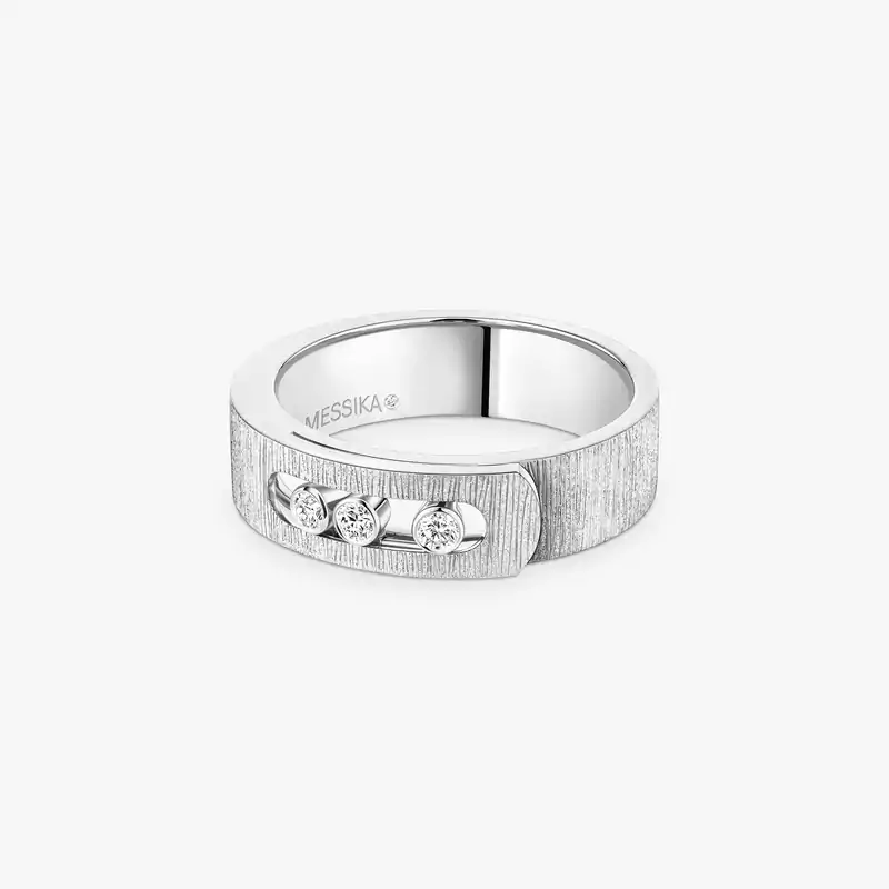 Move Noa Ciselé White Gold Mixed Diamond Ring 14482-WG