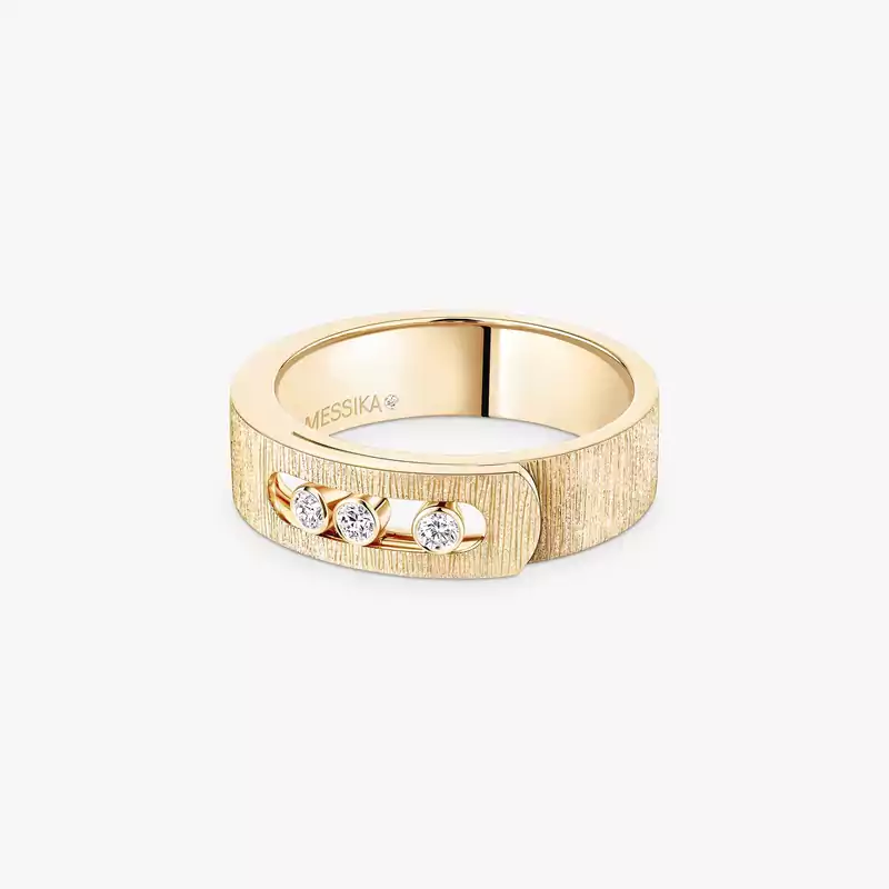 Bague Mixte Or Jaune Diamant Move Noa Ciselé 14482-YG
