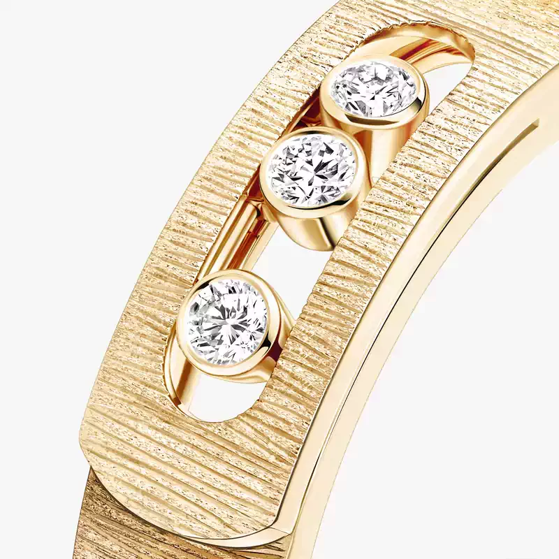 Bague Mixte Or Jaune Diamant Move Noa Ciselé 14482-YG