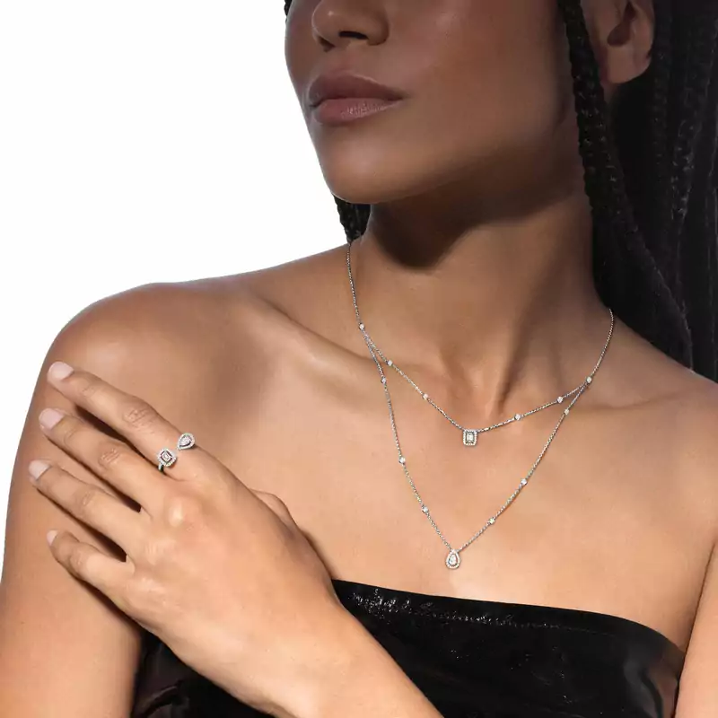 My Twin Toi & Moi 0.15ct x2 White Gold For Her Diamond Ring 06471-WG