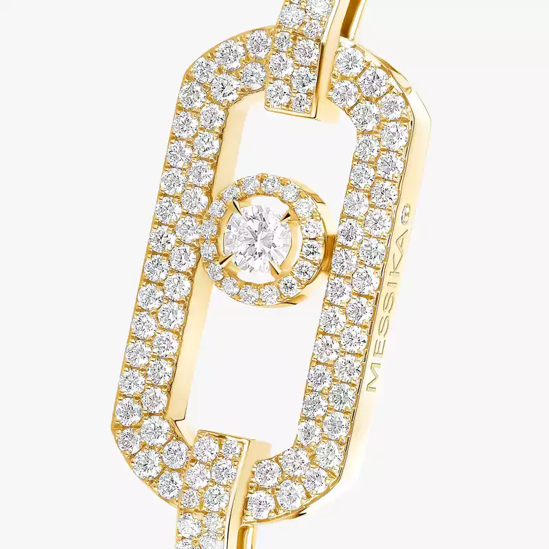 Bague Femme Or Jaune Diamond So Move 2 doigts Pavée 13185-YG