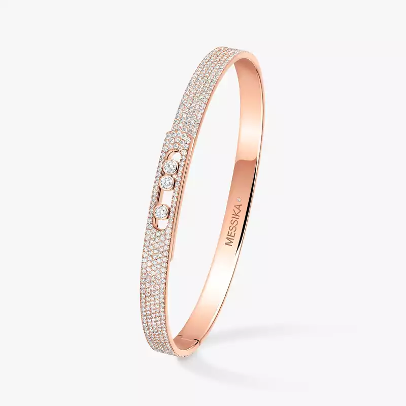 Move Noa SM Pavé Bangle Pink Gold For Her Diamond Bracelet 12721-PG