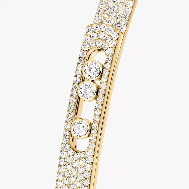 Bracelet Femme Or Jaune Diamant Bangle Move Noa PM Pavé 12721-YG