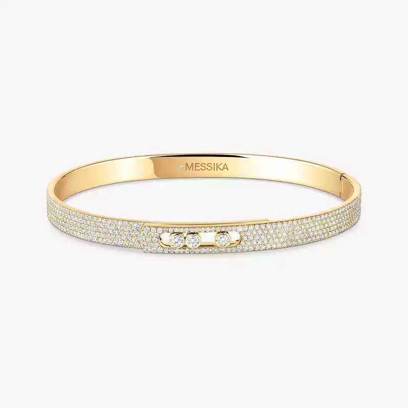 Bracelet Femme Or Jaune Diamant Bangle Move Noa PM Pavé 12721-YG