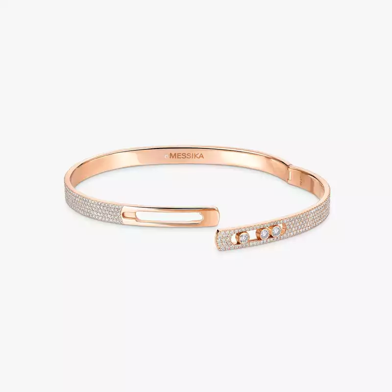 Move Noa SM Pavé Bangle Pink Gold For Her Diamond Bracelet 12721-PG