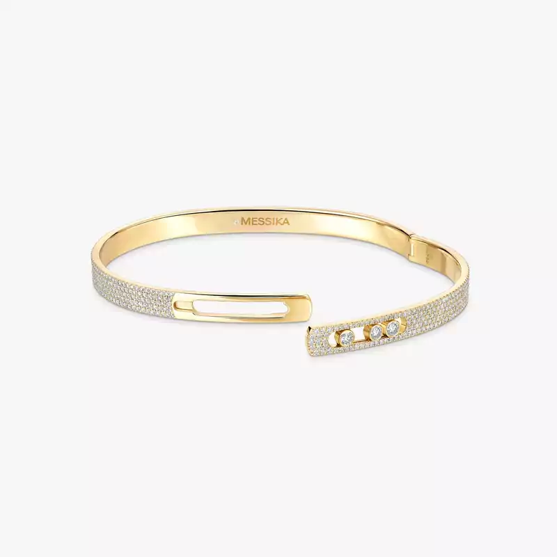 Bracelet Femme Or Jaune Diamant Bangle Move Noa PM Pavé 12721-YG