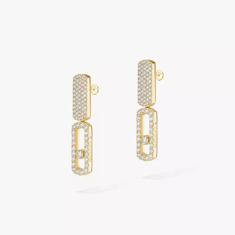 Boucles d'oreilles Femme Or Jaune Diamant Imperial Move GM 13754-YG