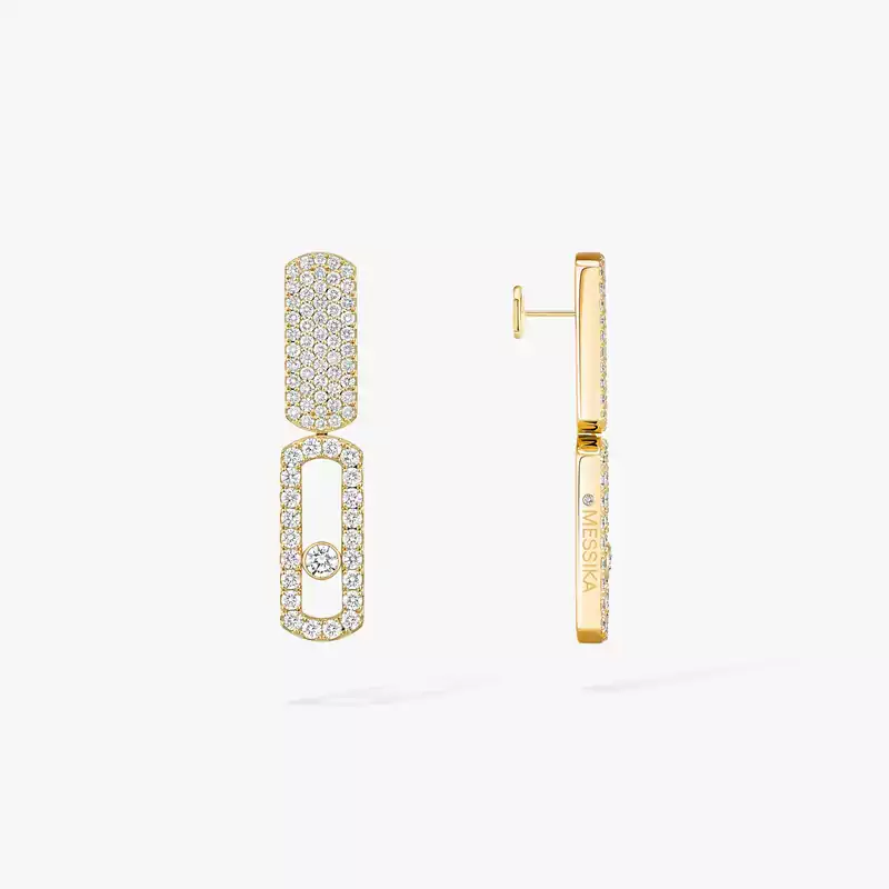 Boucles d'oreilles Femme Or Jaune Diamant Imperial Move GM 13754-YG