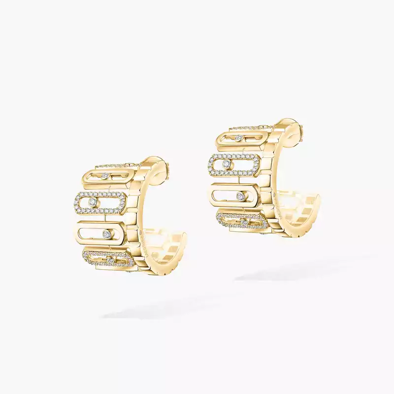 Boucles d'oreilles Femme Or Jaune Diamant Move Iconica 12743-YG