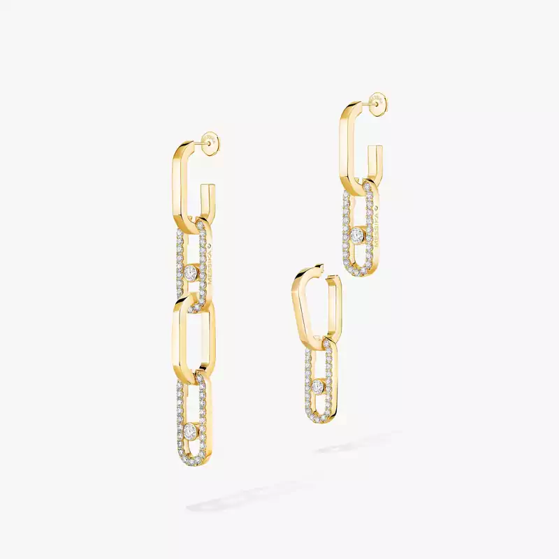 Move Link transformable earrings Yellow Gold For Her Diamond Earrings 13678-YG